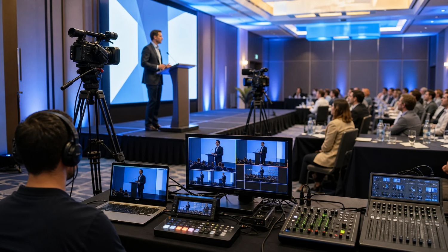 Congreso con cámaras, realización y streaming en directo