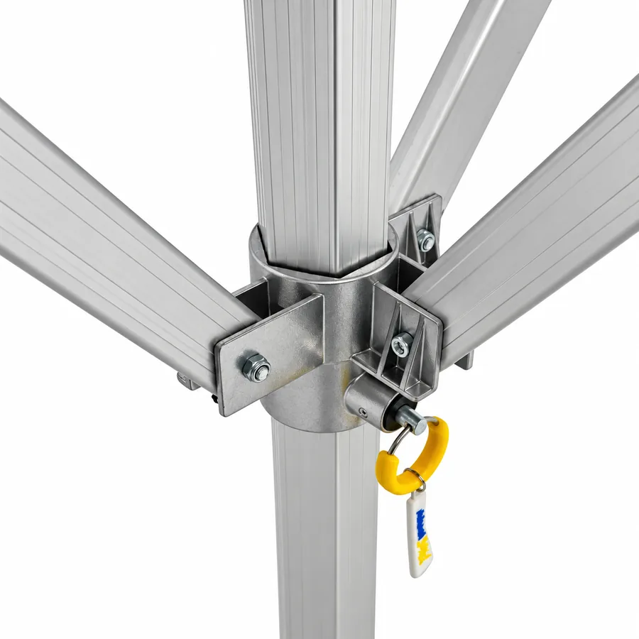 Cabezal con pulsador de la carpa plegable